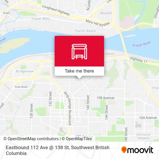 Eastbound 112 Ave @ 138 St map