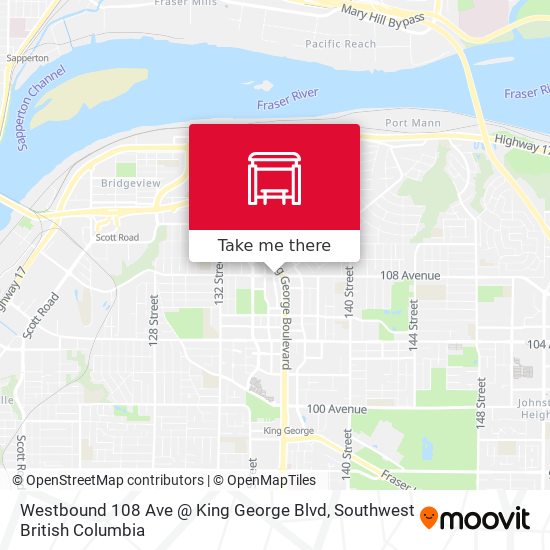 Westbound 108 Ave @ King George Blvd plan