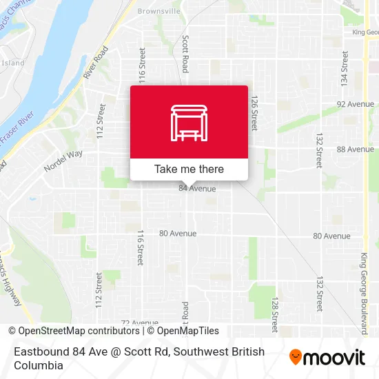 Eastbound 84 Ave @ Scott Rd map