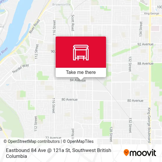 Eastbound 84 Ave @ 121a St map