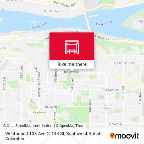 Westbound 108 Ave @ 144 St map