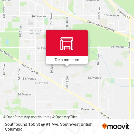 Southbound 160 St @ 91 Ave plan
