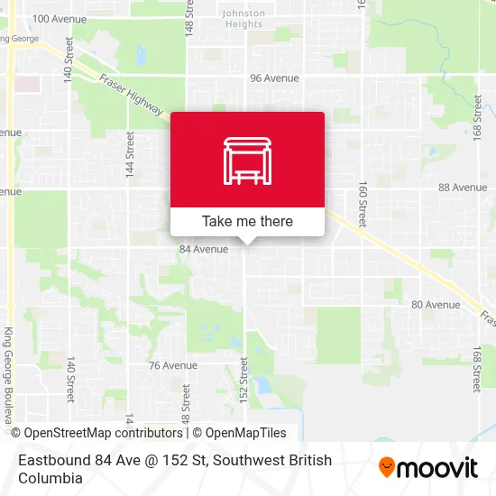 Eastbound 84 Ave @ 152 St map