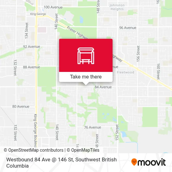 Westbound 84 Ave @ 146 St map