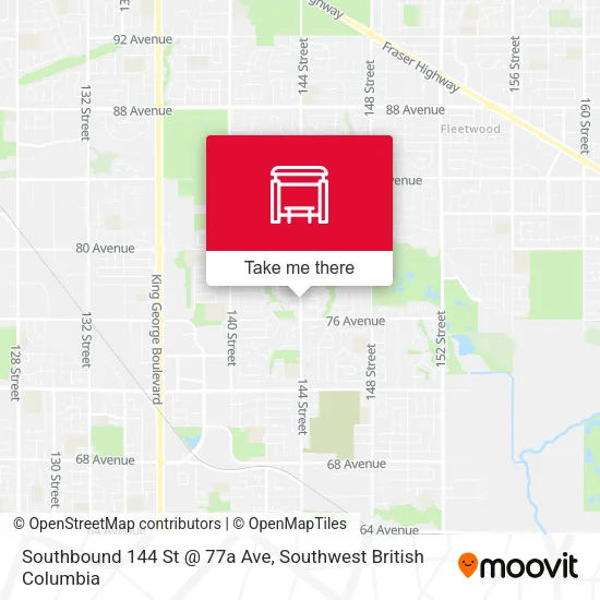 Southbound 144 St @ 77a Ave plan