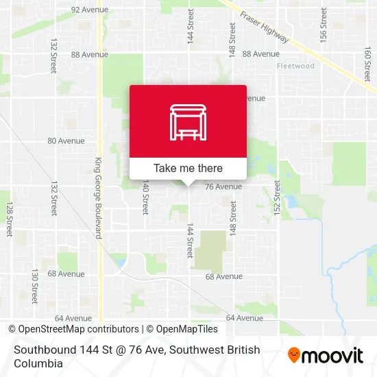 Southbound 144 St @ 76 Ave plan