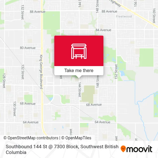 Southbound 144 St @ 7300 Block map