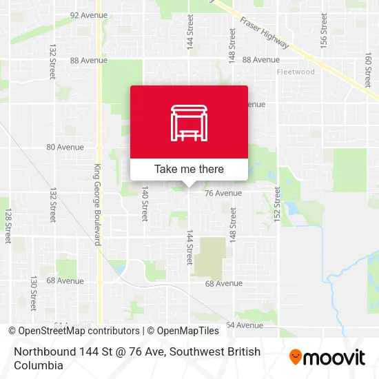 Northbound 144 St @ 76 Ave plan