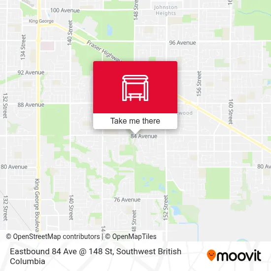 Eastbound 84 Ave @ 148 St map