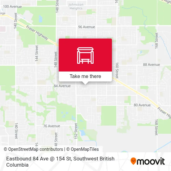 Eastbound 84 Ave @ 154 St map