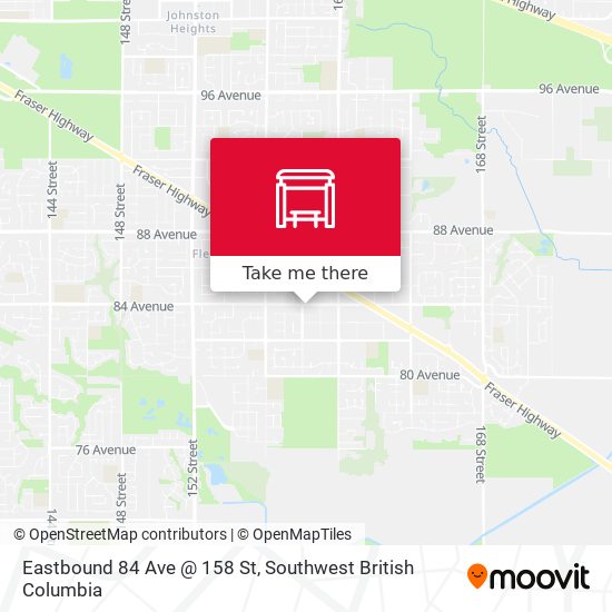 Eastbound 84 Ave @ 158 St map