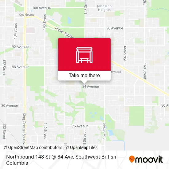 Northbound 148 St @ 84 Ave map