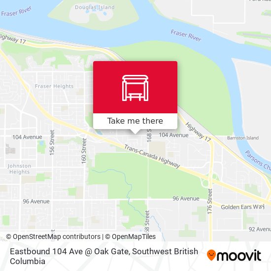Eastbound 104 Ave @ Oak Gate map