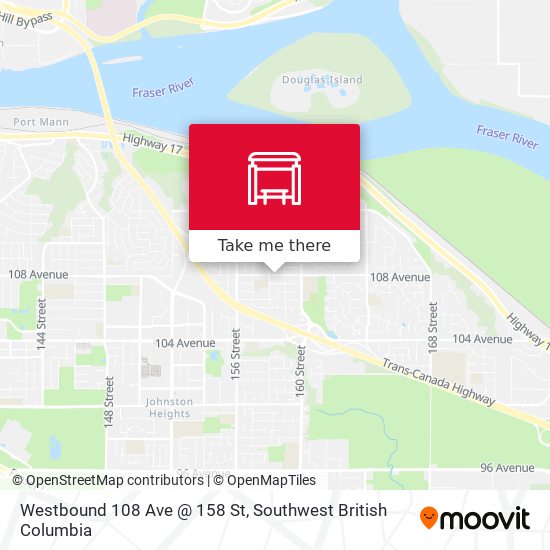 Westbound 108 Ave @ 158 St map