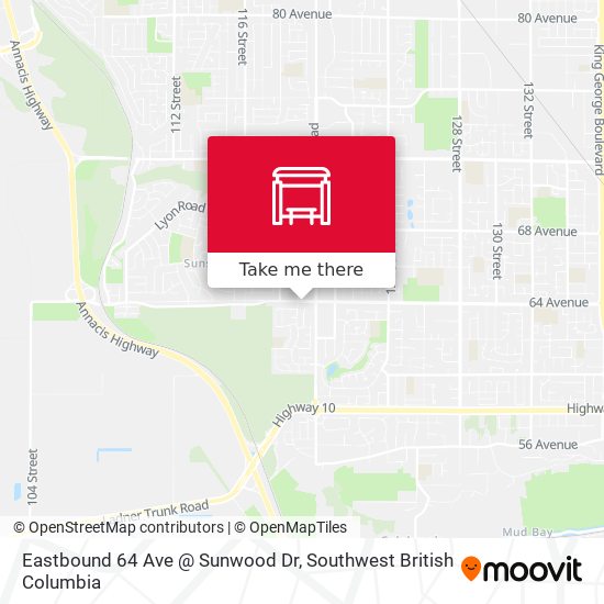 Eastbound 64 Ave @ Sunwood Dr map