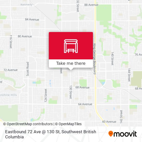 Eastbound 72 Ave @ 130 St plan