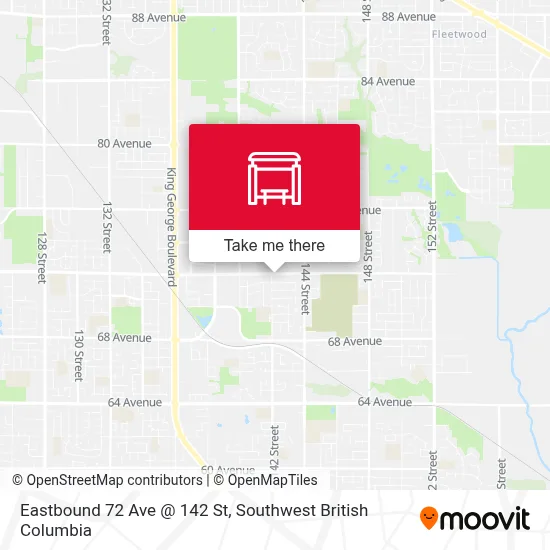 Eastbound 72 Ave @ 142 St map
