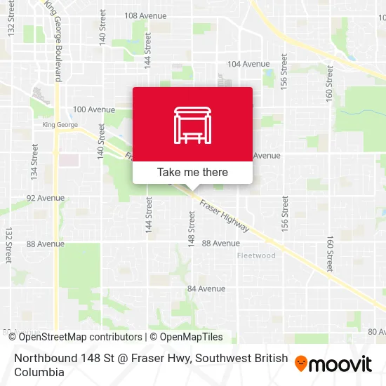 Northbound 148 St @ Fraser Hwy map