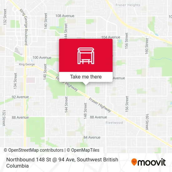 Northbound 148 St @ 94 Ave map