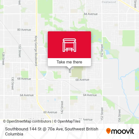 Southbound 144 St @ 70a Ave map
