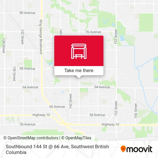 Southbound 144 St @ 66 Ave map