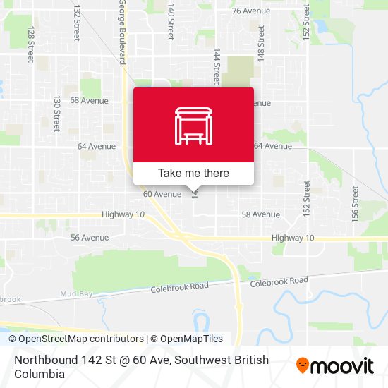 Northbound 142 St @ 60 Ave map