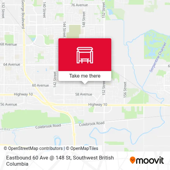 Eastbound 60 Ave @ 148 St map