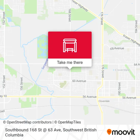 Southbound 168 St @ 63 Ave map