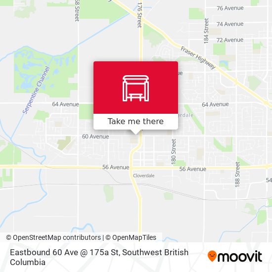 Eastbound 60 Ave @ 175a St map