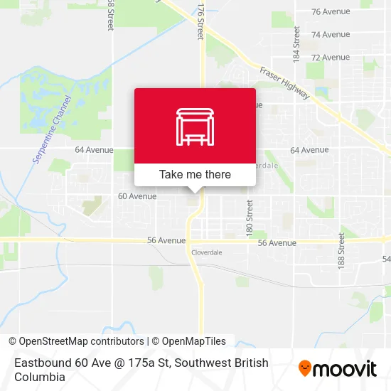 Eastbound 60 Ave @ 175a St map