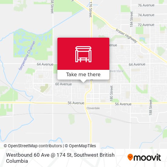 Westbound 60 Ave @ 174 St map