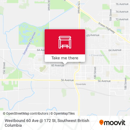 Westbound 60 Ave @ 172 St map