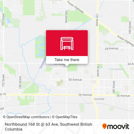 Northbound 168 St @ 63 Ave map