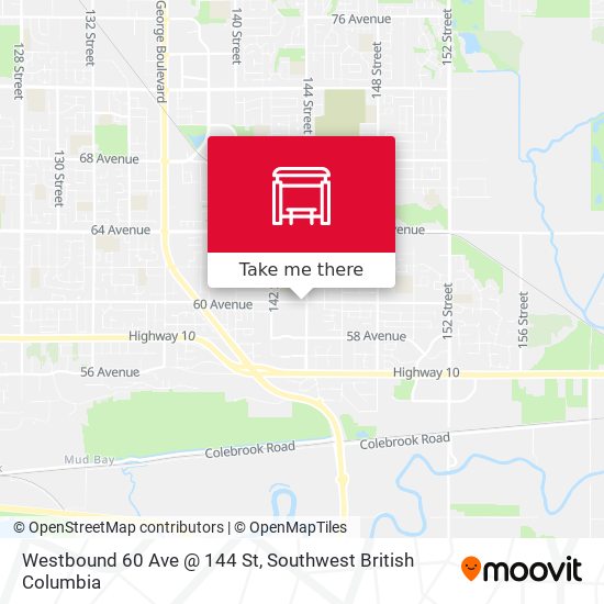 Westbound 60 Ave @ 144 St map