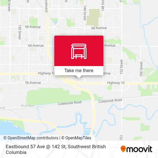 Eastbound 57 Ave @ 142 St map