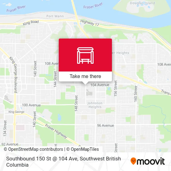 Southbound 150 St @ 104 Ave map