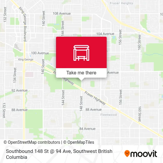 Southbound 148 St @ 94 Ave map