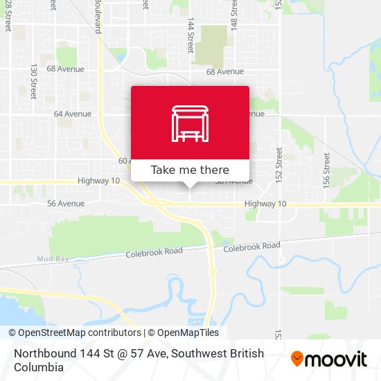 Northbound 144 St @ 57 Ave map