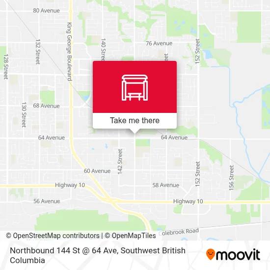 Northbound 144 St @ 64 Ave map