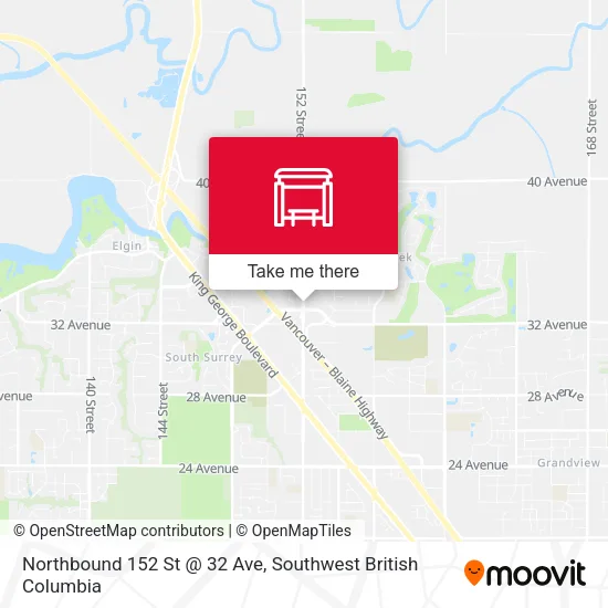 Northbound 152 St @ 32 Ave map