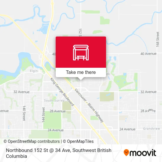 Northbound 152 St @ 34 Ave map