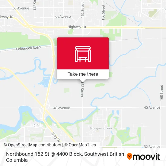 Northbound 152 St @ 4400 Block map