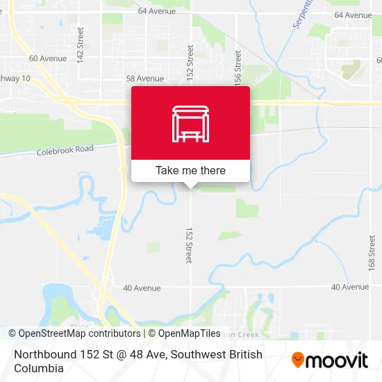 Northbound 152 St @ 48 Ave map