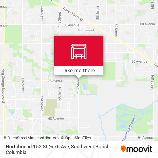 Northbound 152 St @ 76 Ave map