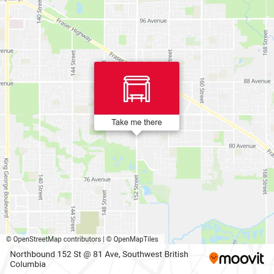 Northbound 152 St @ 81 Ave map