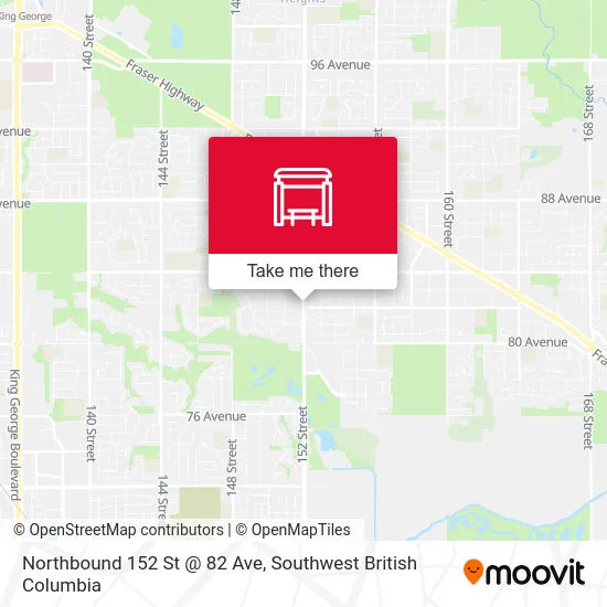 Northbound 152 St @ 82 Ave map