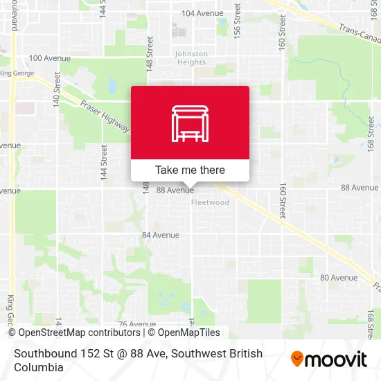 Southbound 152 St @ 88 Ave map