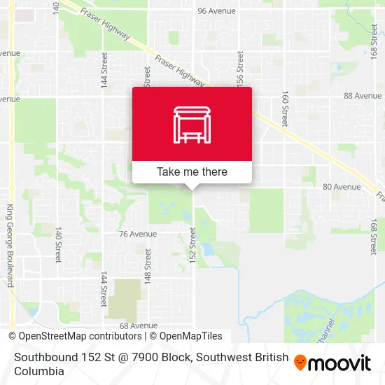 Southbound 152 St @ 7900 Block map