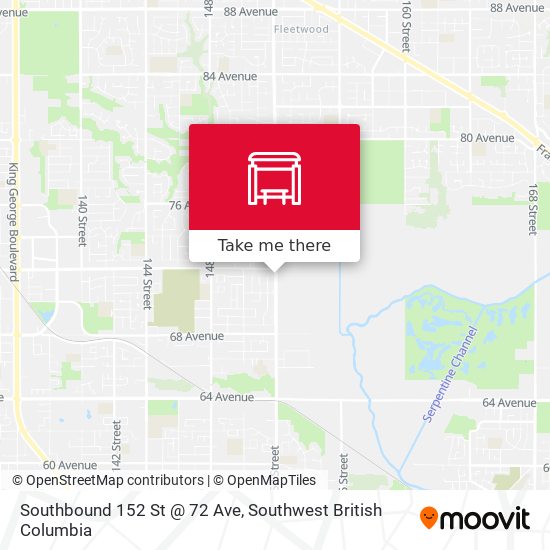 Southbound 152 St @ 72 Ave plan