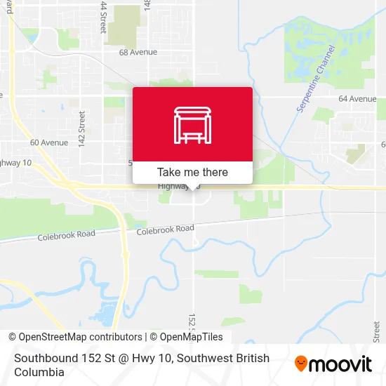 Southbound 152 St @ Hwy 10 map